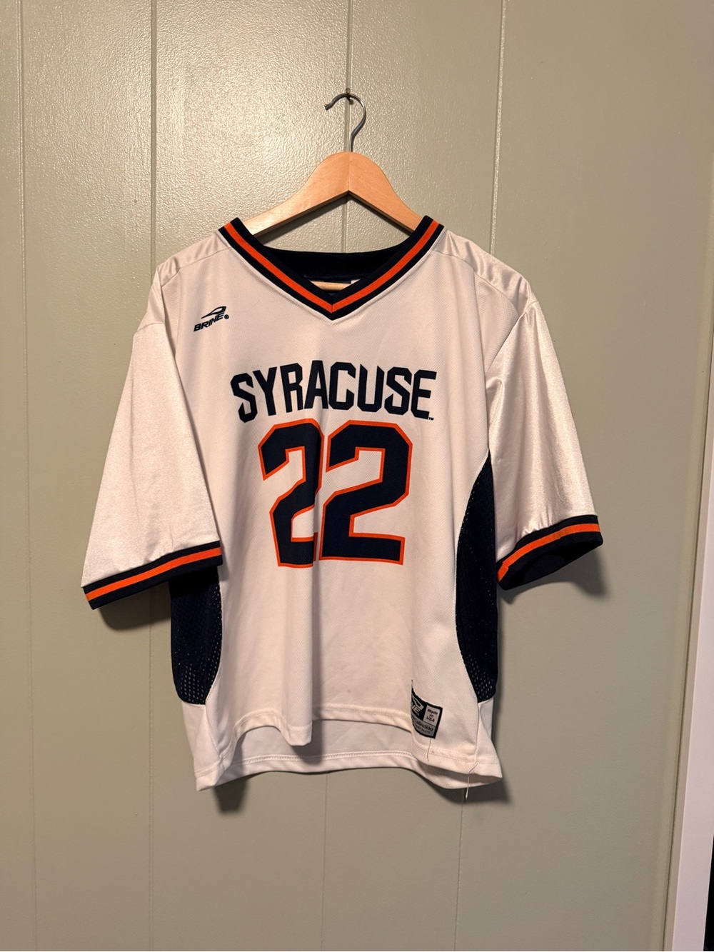 Syracuse #22 White Navy Orange Sports Jersey